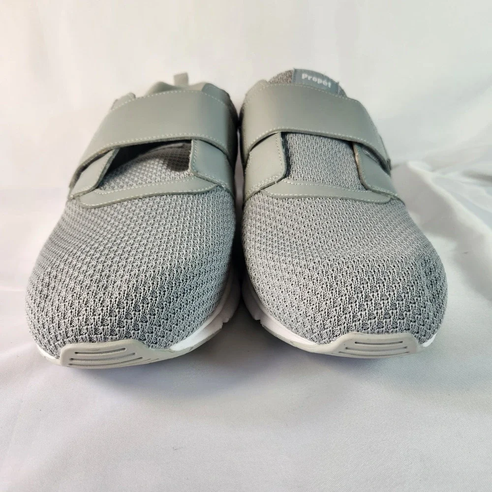 Propet Stability X Strap Gray White Walking Sneakers Mens Size 16X 3E Extra Wide